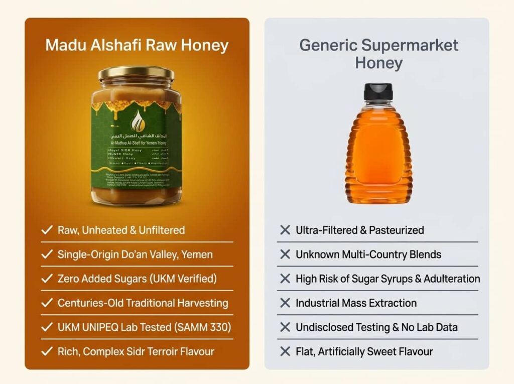 madu alshafi Honey product comparison honey guide madu yemen